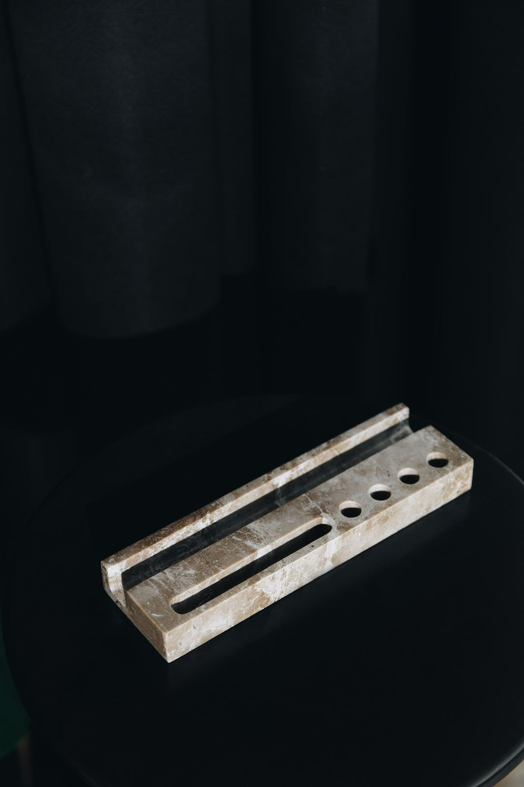 Marble Desk Organizer for Pens and Business Cards