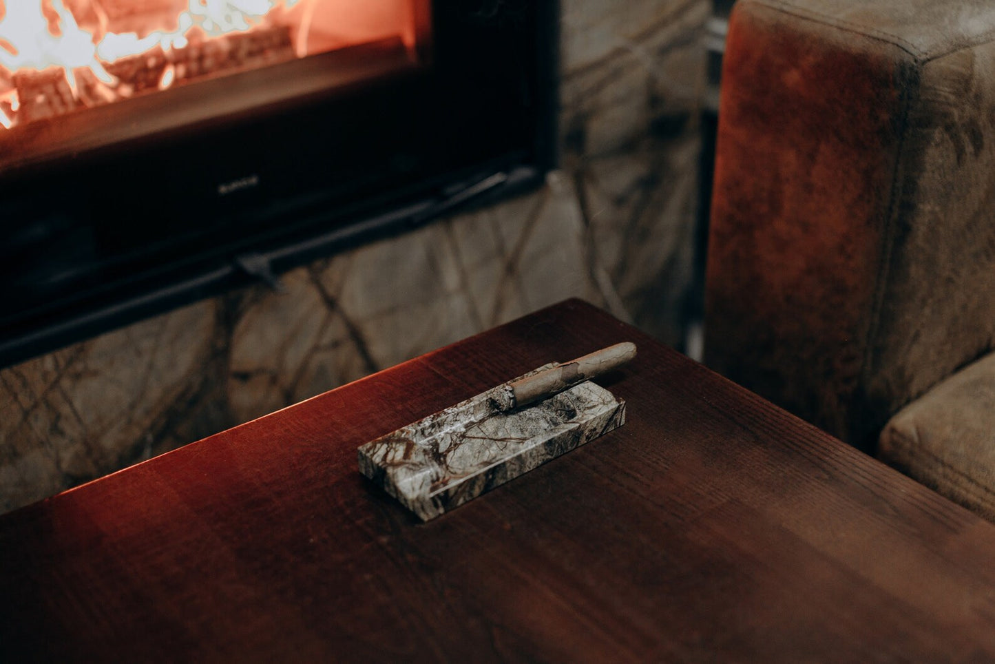 Classic marble ashtray