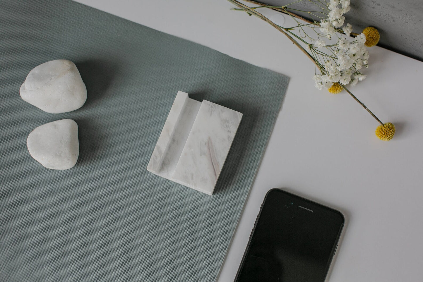 Iphone marble white stand fits all phone models,corporate gift