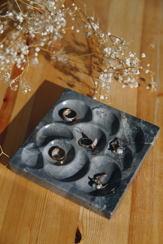 Marble Elegance Jewelry Display Tray
