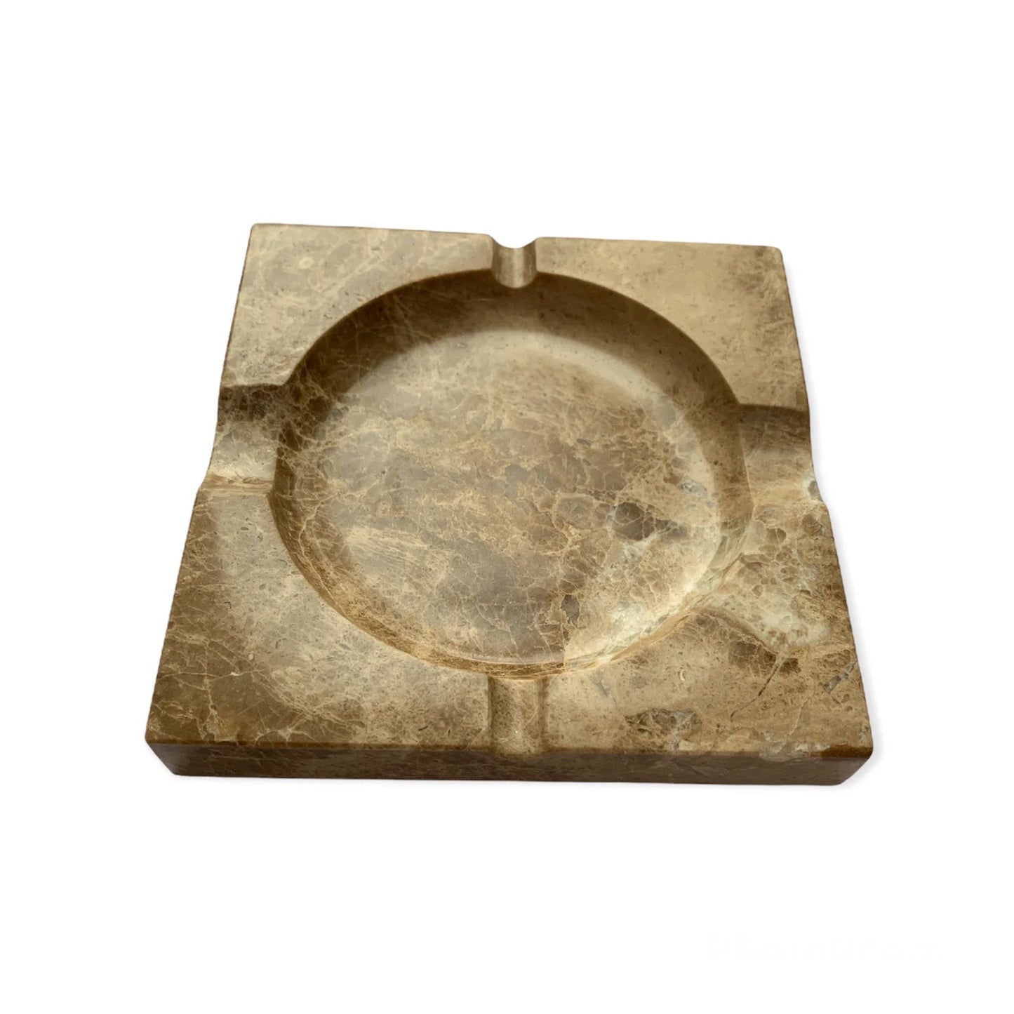 A stylish square marble ashtray