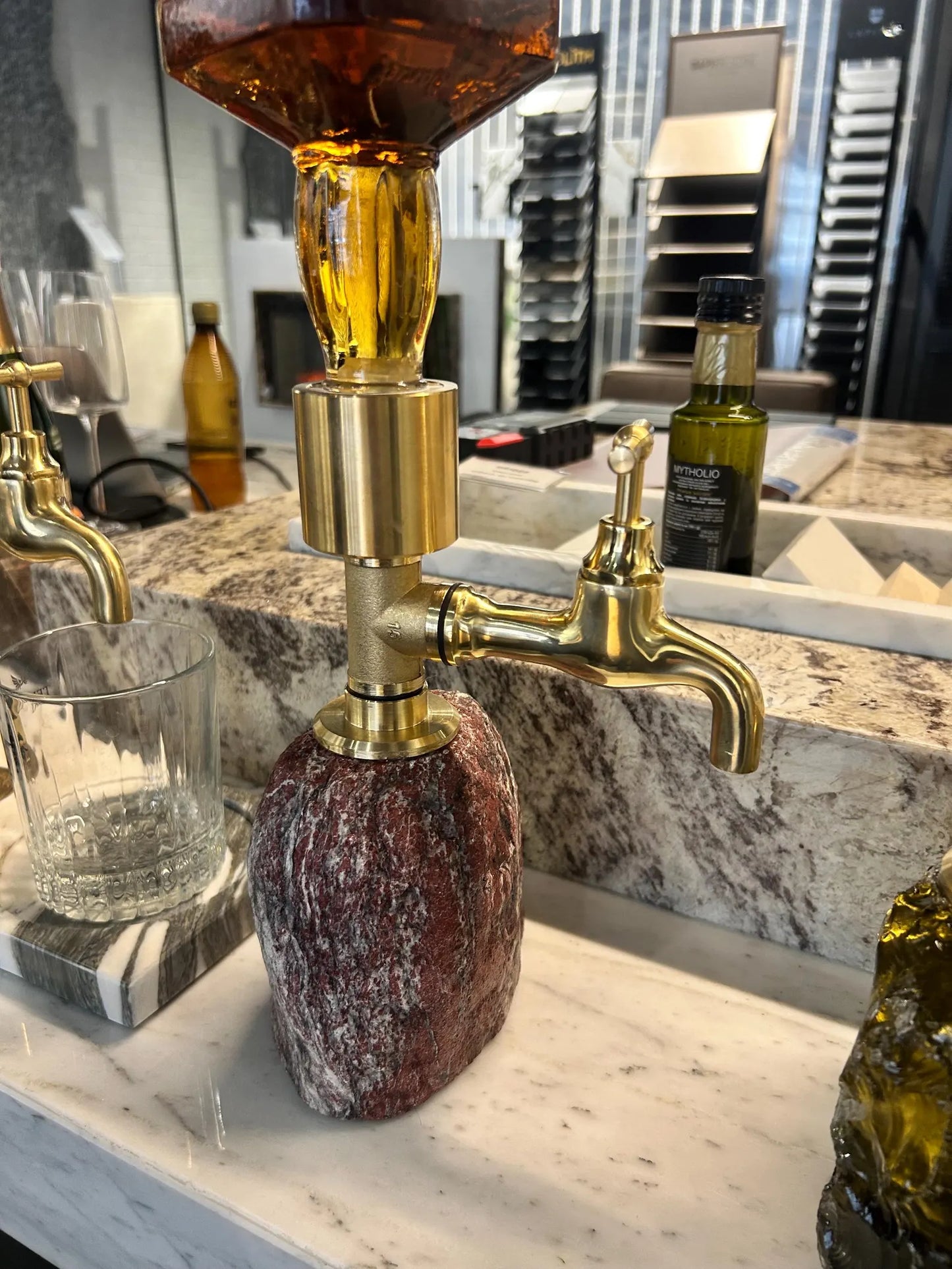 Marble Whiskey Decanter, Luxury Liquor Dispenser