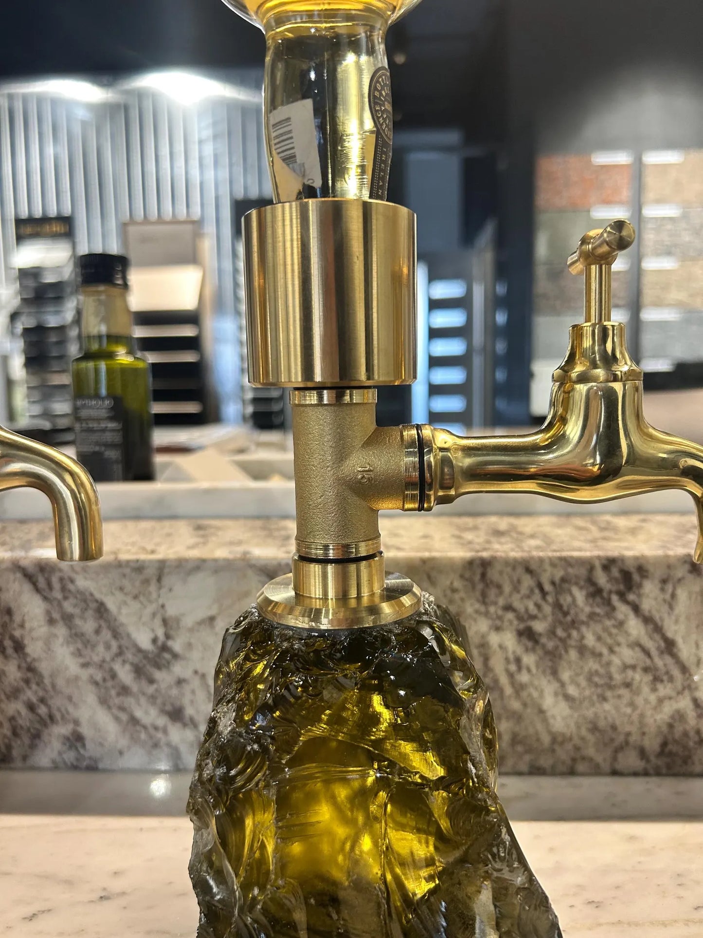 Marble Whiskey Decanter, Luxury Liquor Dispenser